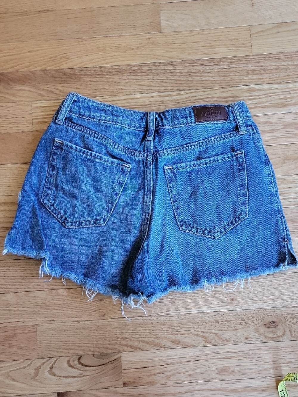 Hollister Blue Denim Floral Appliqué Cutoff Shorts - Picture 5 of 5
